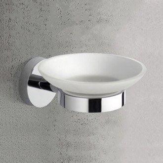 Soap Dish Chrome Wall Mounted Frosted Glass Soap Dish Nameeks NCB39